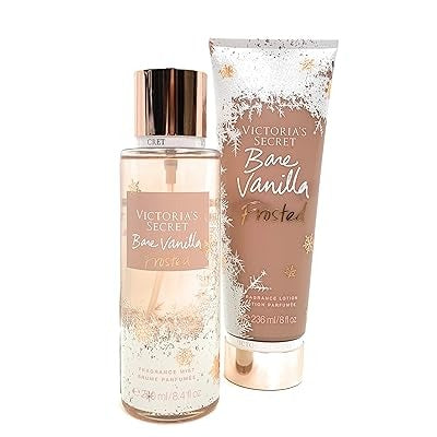Victoria's Secret Bare Vanilla Frosted Limited Edition Body Mist & Lotion Set 250ML PACK OF 2