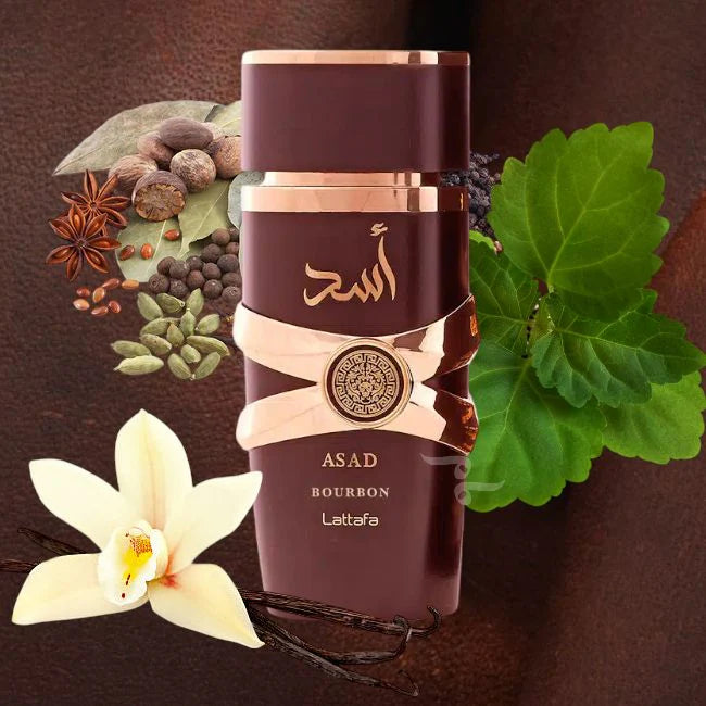 Lattafa Asad Bourbon Eau De Parfum – 100ml Long Lasting Arabic Perfume for Men