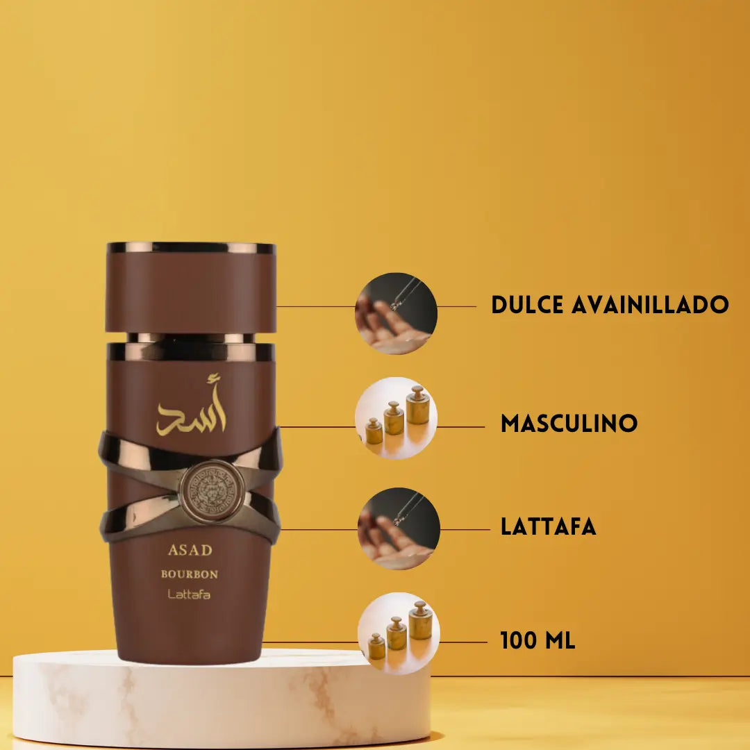 Lattafa Asad Bourbon Eau De Parfum – 100ml Long Lasting Arabic Perfume for Men