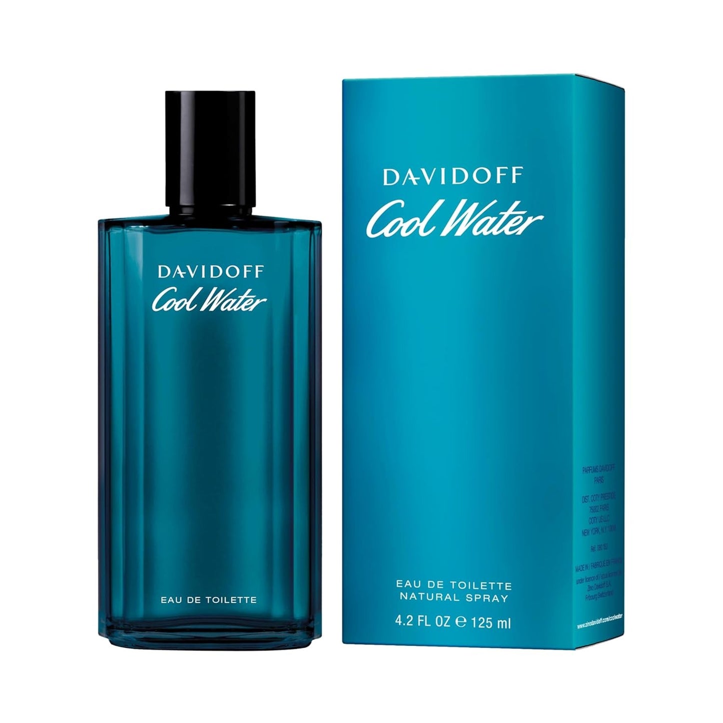 Davidoff Cool Water For Men, Eau De Toilette Spray, Fresh Scent, 125ml