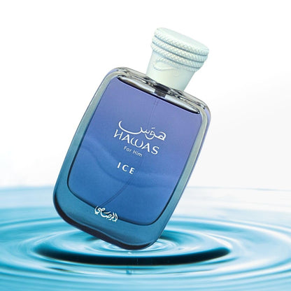 Rasasi Hawas Ice Eau De Parfum for Men - 100ml | Long Lasting Perfume | Luxury Scent | Alluring Fragrance for Him