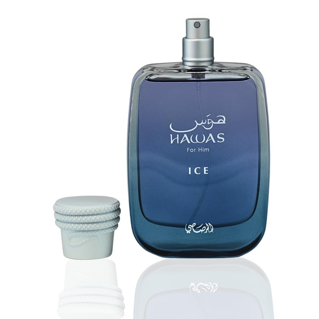 Rasasi Hawas Ice Eau De Parfum for Men - 100ml | Long Lasting Perfume | Luxury Scent | Alluring Fragrance for Him