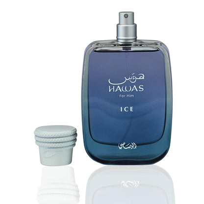 Rasasi Hawas Ice Eau De Parfum for Men - 100ml | Long Lasting Perfume | Luxury Scent | Alluring Fragrance for Him