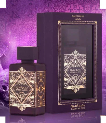 Lattafa Badee Al Oud Amethyst Eau De Parfum – 100ml Oud & Rose Fragrance for Men & Women